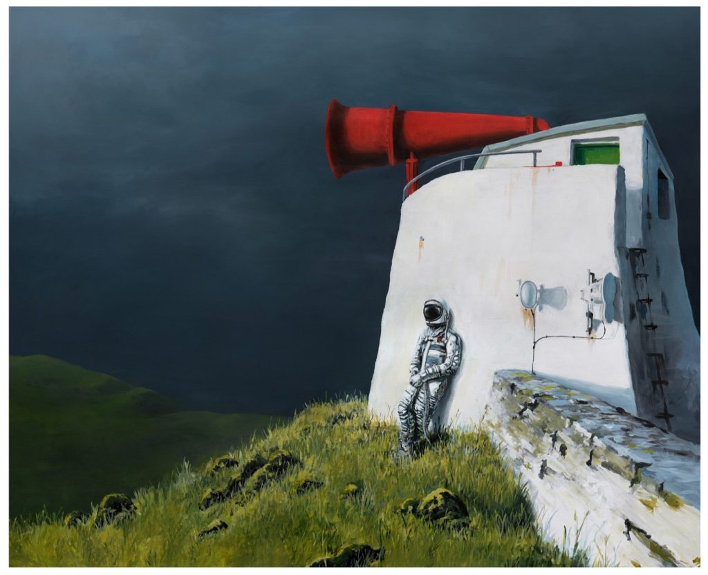 Thomas Juul Krahns Taagemaskine 100x80 cm maleri i reproduktion på Hahnemühle Photo Rag uden ramme
